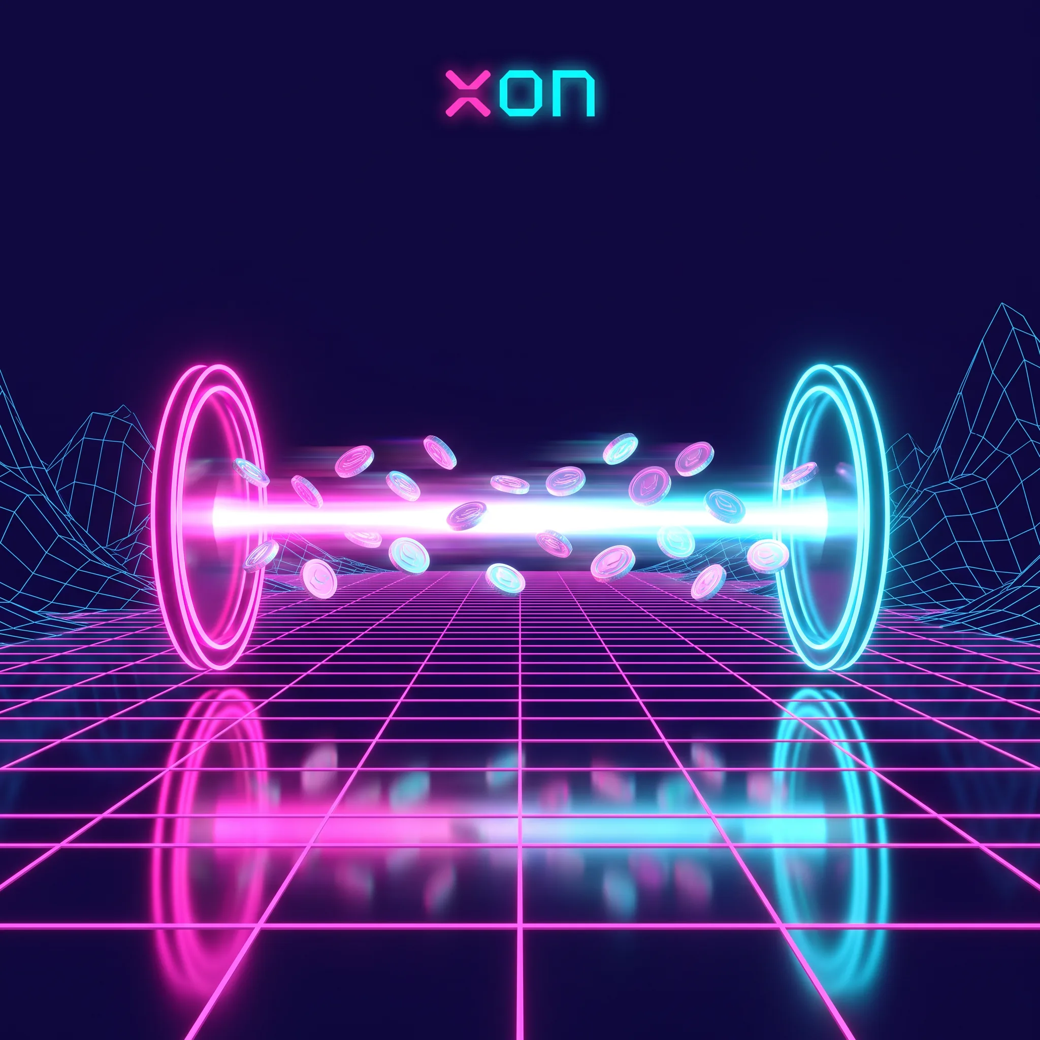 Neon payment portals with coins